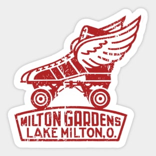 Vintage Milton Gardens Roller Rink - Lake Milton, Ohio. Sticker